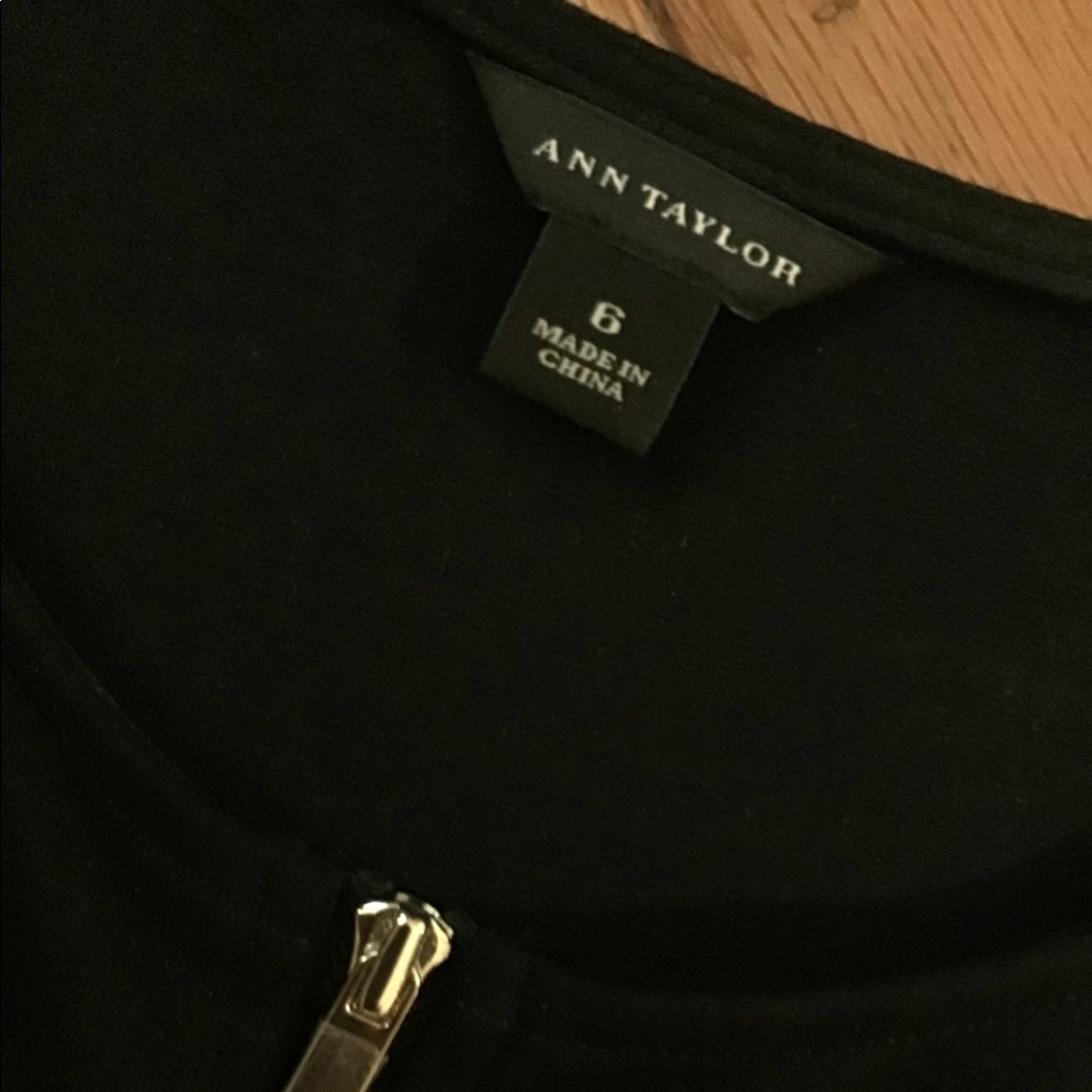 NEW ANN TAYLOR PONTE EXPOSED ZIPPER SLEEVELESS FIT & FLARE - Picture 13 of 14